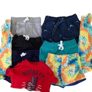 Summer shorts and shirt lot for baby size 9 months